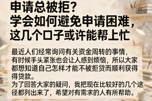 申请总被拒？学会如何避免申请困难，这几个口子或许能帮上忙