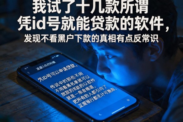 我试了十几款所谓凭id号就能贷款的软件，发现不看黑户下款的真相有点反常识