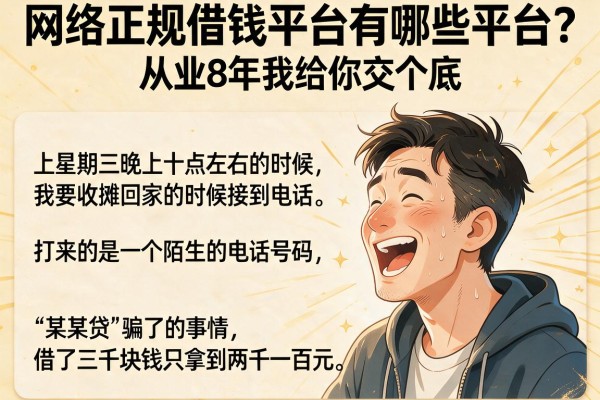 网络正规借钱平台有哪些平台？从业8年我给你交个底