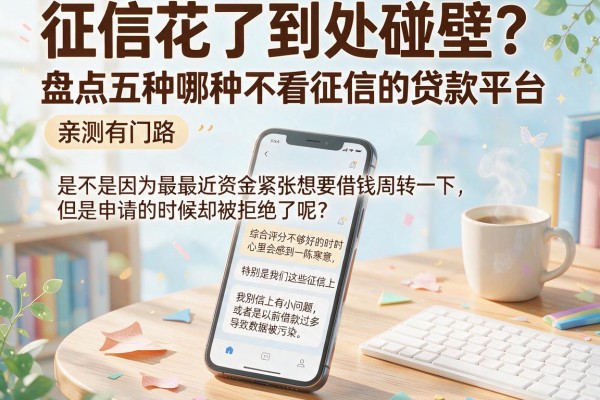 征信花了到处碰壁？盘点五种哪种不看征信的贷款平台，亲测有门路
