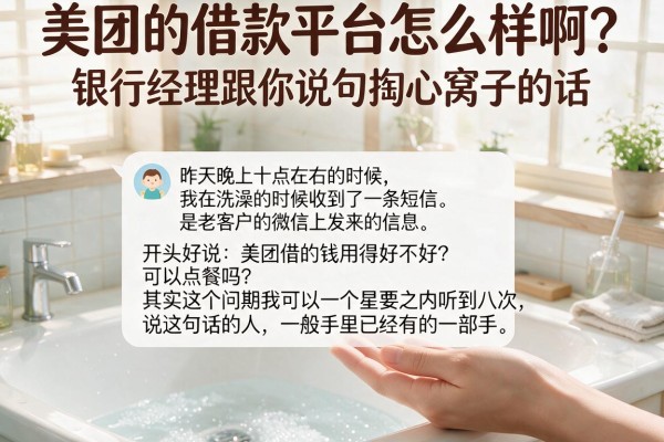 美团的借款平台怎么样啊？银行经理跟你说句掏心窝子的话