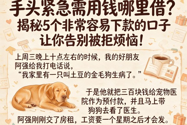 手头紧急需用钱哪里借？揭秘5个非常容易下款的口子，让你告别被拒烦恼！
