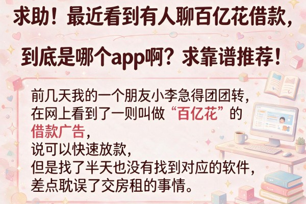 求助！最近看到有人聊百亿花借款，到底是哪个app啊？求靠谱推荐！