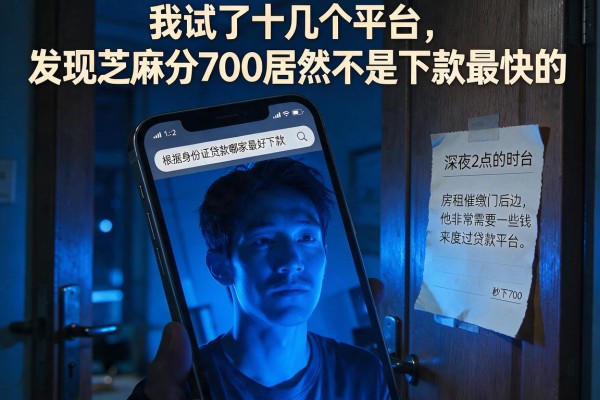 我试了十几个平台，发现芝麻分700居然不是下款最快的