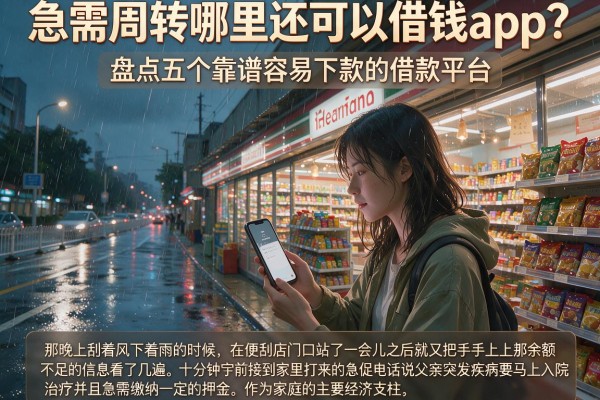 急需周转哪里还可以借钱app？盘点五个靠谱容易下款的借款平台
