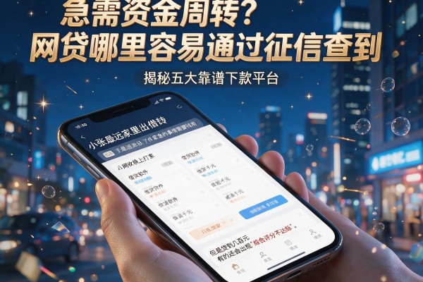 急需资金周转？网贷哪里容易通过征信查到，揭秘五大靠谱下款平台