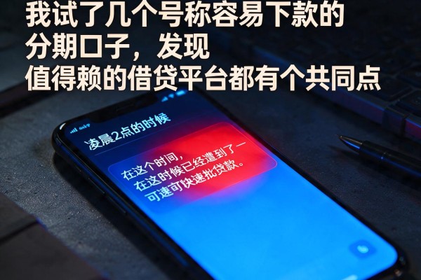 我试了几个号称容易下款的分期口子，发现值得信赖的借贷平台都有个共同点