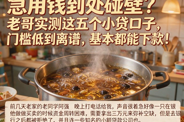 急用钱到处碰壁？老哥实测这五个小贷口子，门槛低到离谱，基本都能下款！