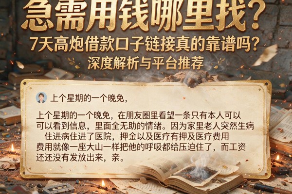急需用钱哪里找？7天高炮借款口子链接真的靠谱吗？深度解析与平台推荐