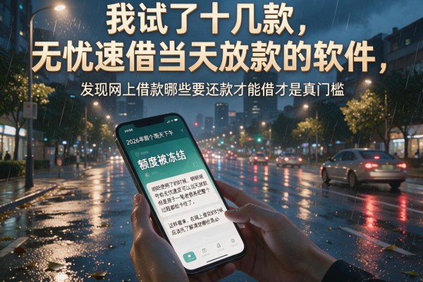 我试了十几款无忧速借当天放款的软件，发现网上借款哪些要还款才能借才是真门槛