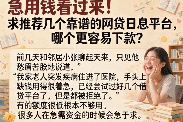 急用钱看过来！求推荐几个靠谱的网贷日息平台，哪个更容易下款？