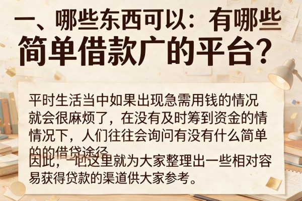 有哪些可以简单借款的平台？这几个审核快门槛低