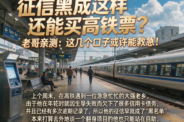 征信黑成这样还能买高铁票？老哥亲测：这几个口子或许能救急！