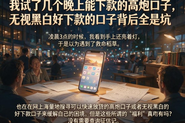 我试了几个晚上能下款的高炮口子，发现无视黑白好下款的口子背后全是坑