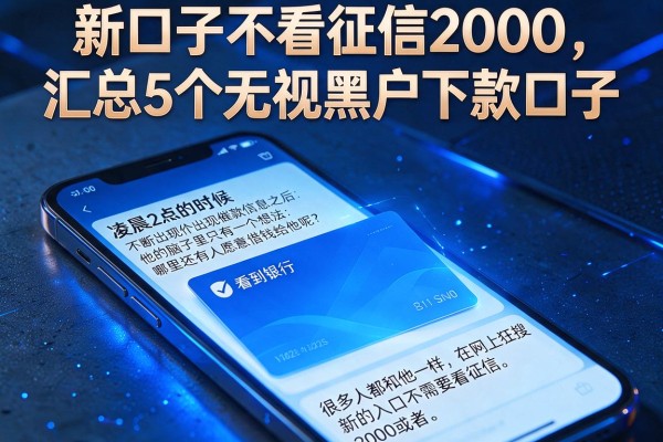 新口子不看征信2000，汇总5个无视黑户下款口子