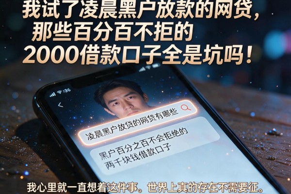 我试了凌晨黑户放款的网贷，那些百分百不拒的2000借款口子全是坑吗