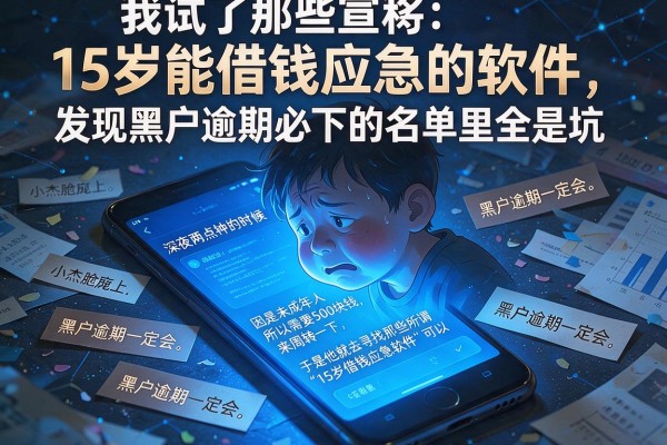 我试了那些宣称15岁能借钱应急的软件，发现黑户逾期必下的名单里全是坑