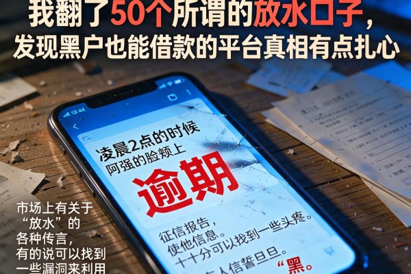 我翻了50个所谓的放水口子，发现黑户也能借款的平台真相有点扎心