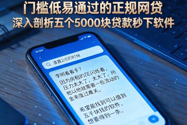 门槛低易通过的正规网贷，深入剖析五个5000块贷款秒下软件