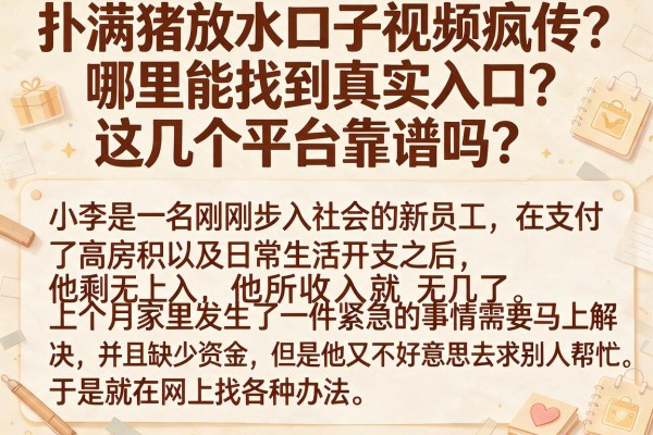 扑满猪放水口子图片视频疯传？哪里能找到真实入口？这几个平台靠谱吗？