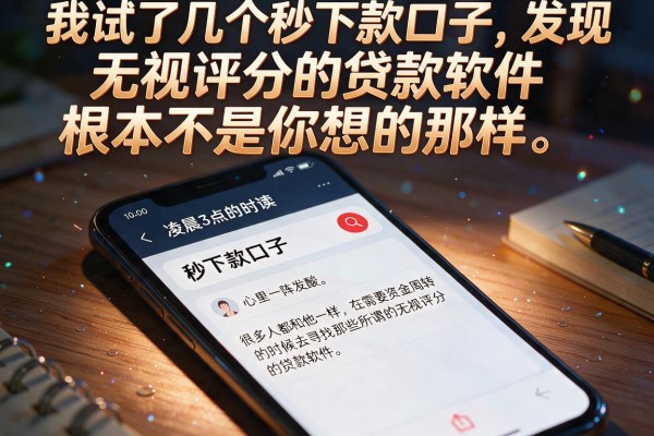 我试了几个秒下款口子,发现无视评分的贷款软件根本不是你想的那样