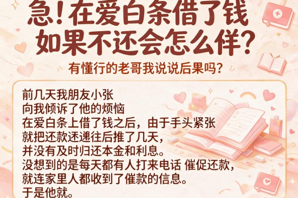 急！在爱白条借了钱如果不还会怎么样？有懂行的老哥来说说后果吗？