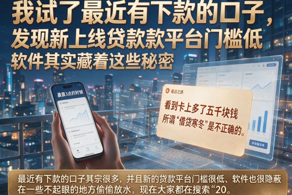 我试了最近有下款的口子，发现新上线贷款平台门槛低软件其实藏着这些秘密