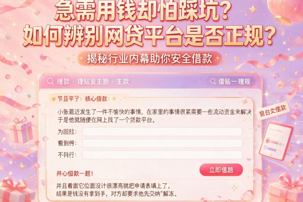 急需用钱却怕踩坑?如何辨别网贷平台是否正规?揭秘行业内幕助你安全借款