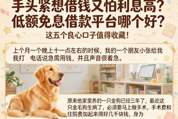 手头紧想借钱又怕利息高？低额免息借款平台哪个好？这五个良心口子值得收藏！