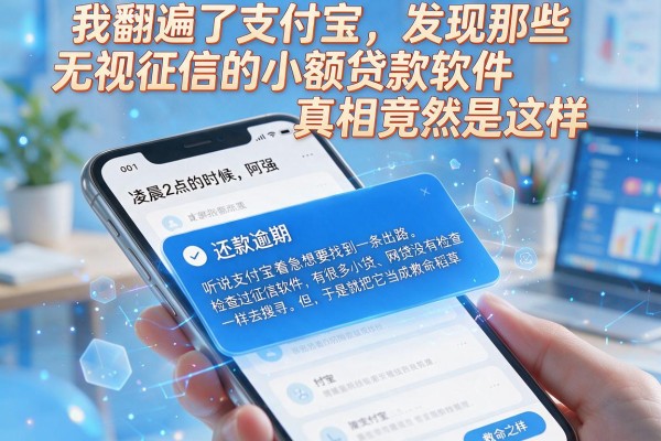 我翻遍了支付宝，发现那些无视征信的小额贷款软件真相竟然是这样