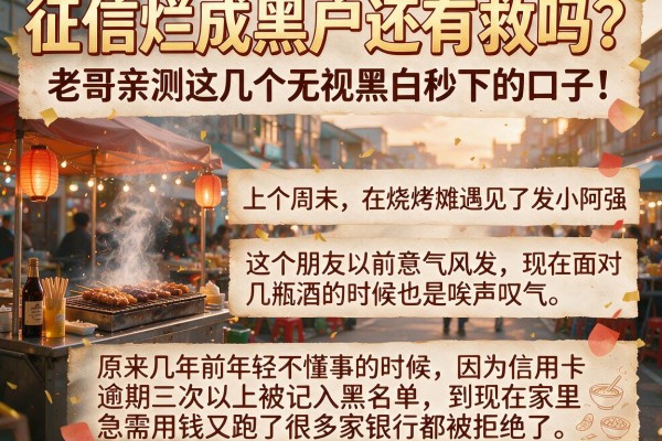 征信烂成黑户还有救吗？老哥亲测这几个无视黑白秒下的口子！