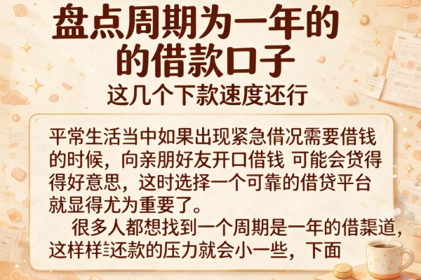 盘点周期为一年的的借款口子，这几个下款速度还行