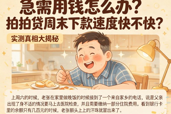 急需用钱怎么办？拍拍贷周末下款速度快不快？实测真相大揭秘