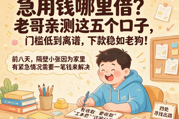 急用钱哪里借？老哥亲测这五个口子，门槛低到离谱，下款稳如老狗！