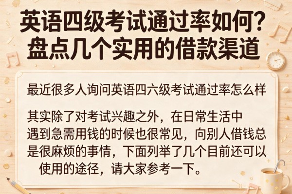 英语四级考试通过率如何？盘点几个实用的借款渠道