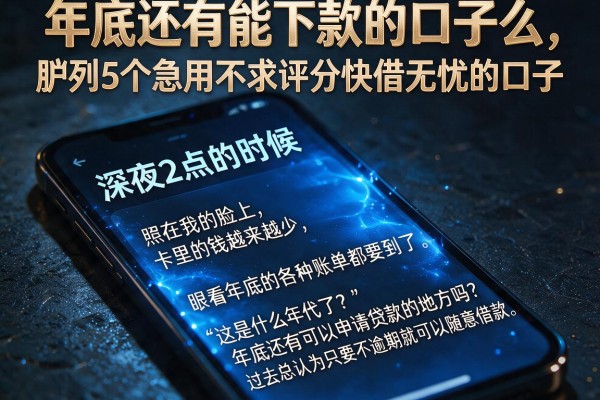 年底还有能下款的口子么，胪列5个急用不求评分快借无忧的口子