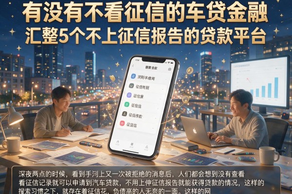 有没有不看征信的车贷金融，汇整5个不上征信报告的贷款平台