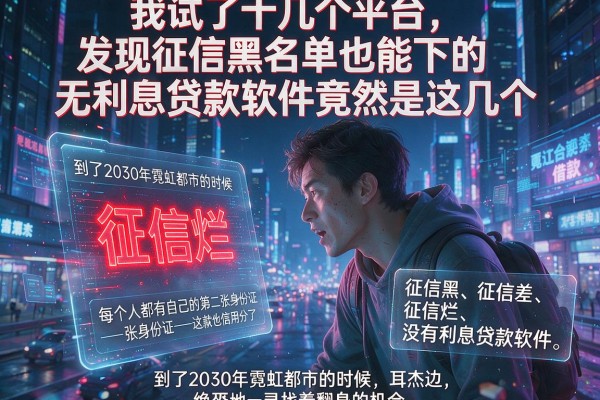 我试了十几个平台，发现征信黑名单也能下的无利息贷款软件竟然是这几个
