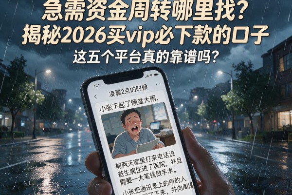 急需资金周转哪里找？揭秘2026买vip必下款的口子，这五个平台真的靠谱吗？