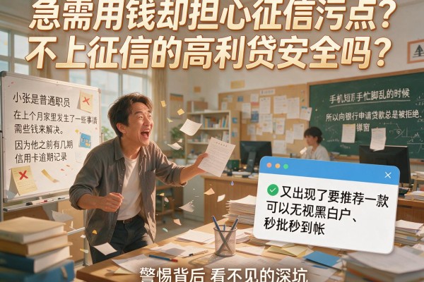 急需用钱却担心征信污点？不上征信的高利贷安全吗？警惕背后看不见的深坑