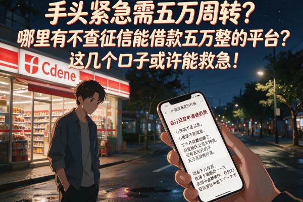 手头紧急需五万周转?哪里有不查征信能借款五万整的平台?这几个口子或许能救急!