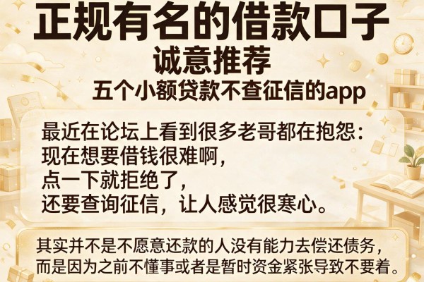 正规有名的借款口子,诚意推荐五个小额贷款不查征信的app
